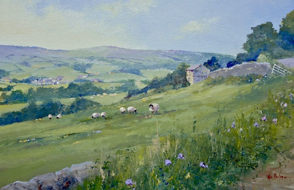 Yorkshire,Dales ,Painting, Gunnerside, Swaledale